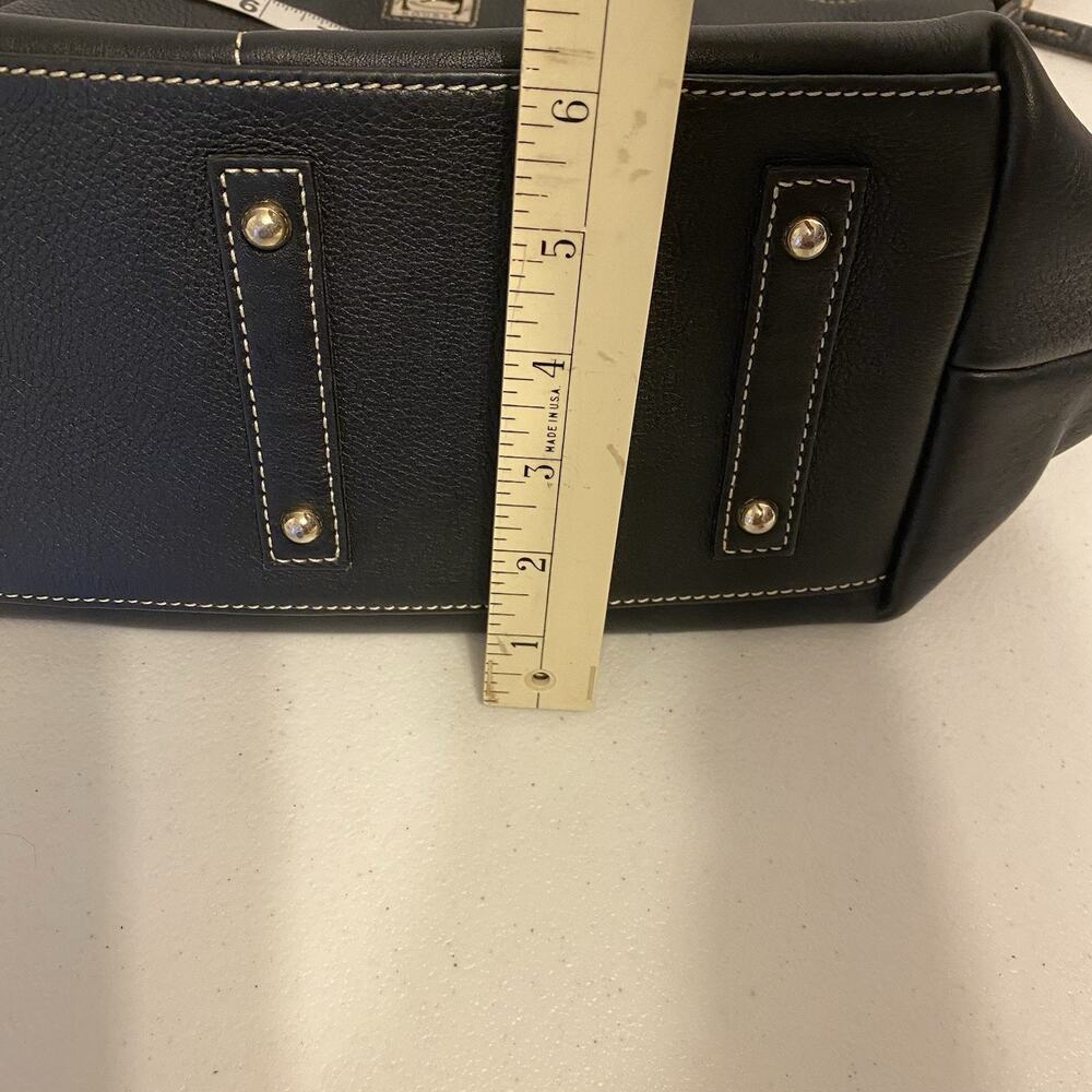 VTG 90s Dooney & Bourke BlackPebble Leather ToteBag Crossbody GoldTone Hardware - Picture 8 of 15